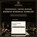 Handyman Payment Schedule Template — Fillable PDF