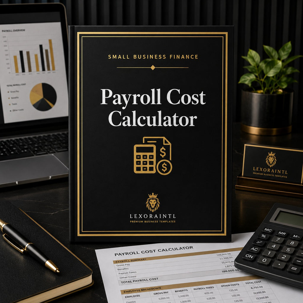Payroll Cost Calculator Template | Fillable Small Business Finance PDF