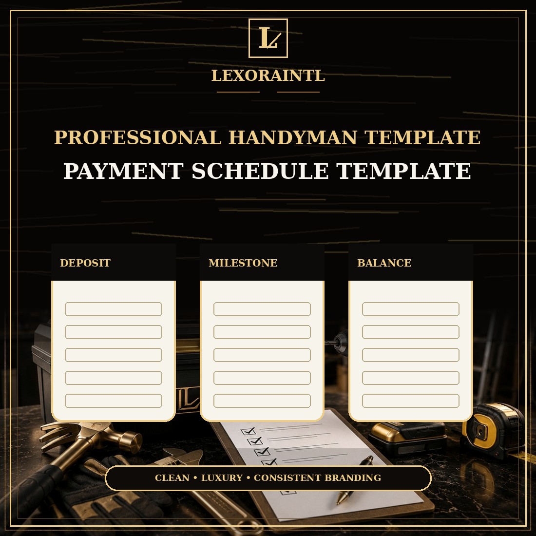 Handyman Payment Schedule Template — Fillable PDF
