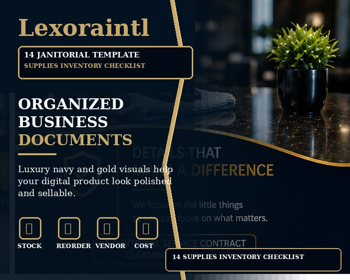 Supplies Inventory Checklist | Fillable PDF Cleaning Business Template