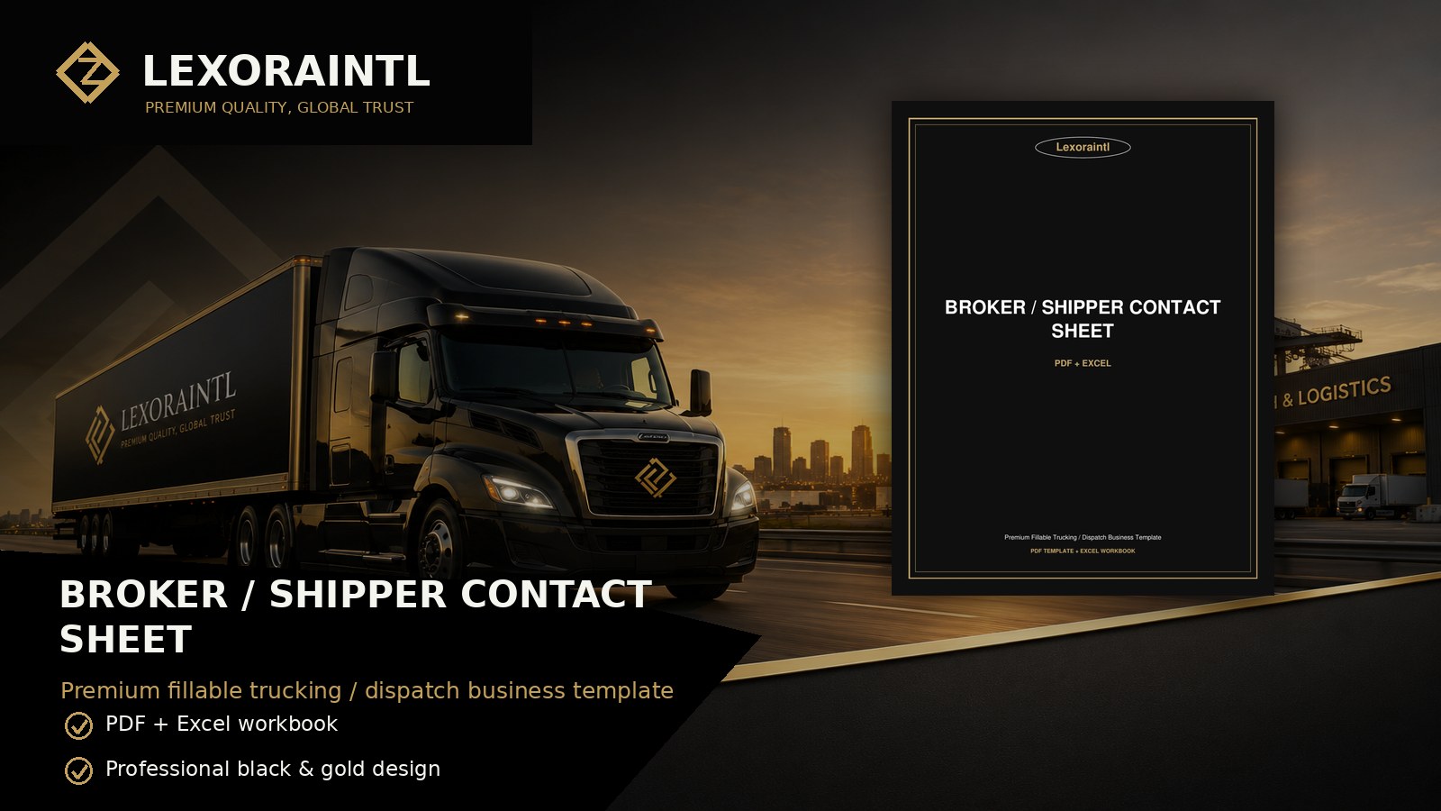 Broker / Shipper Contact Sheet Template | Fillable PDF | Lexoraintl
