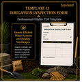 Irrigation Inspection Form Template – Fillable PDF