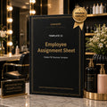 Employee Assignment Sheet – Fillable PDF + Excel | Lexoraintl Salon Business Template