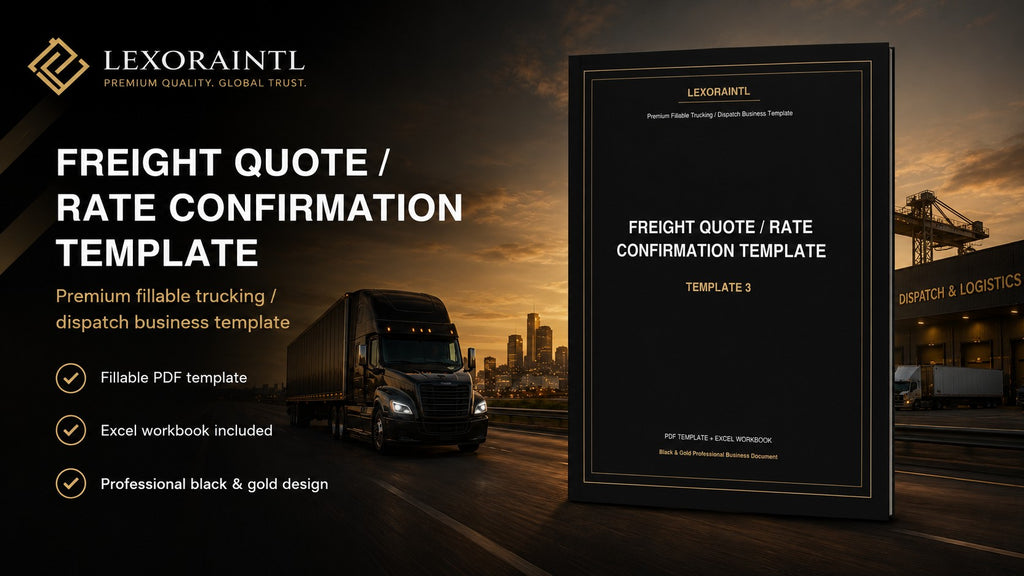 Broker / Shipper Contact Sheet Template | Fillable PDF | Lexoraintl