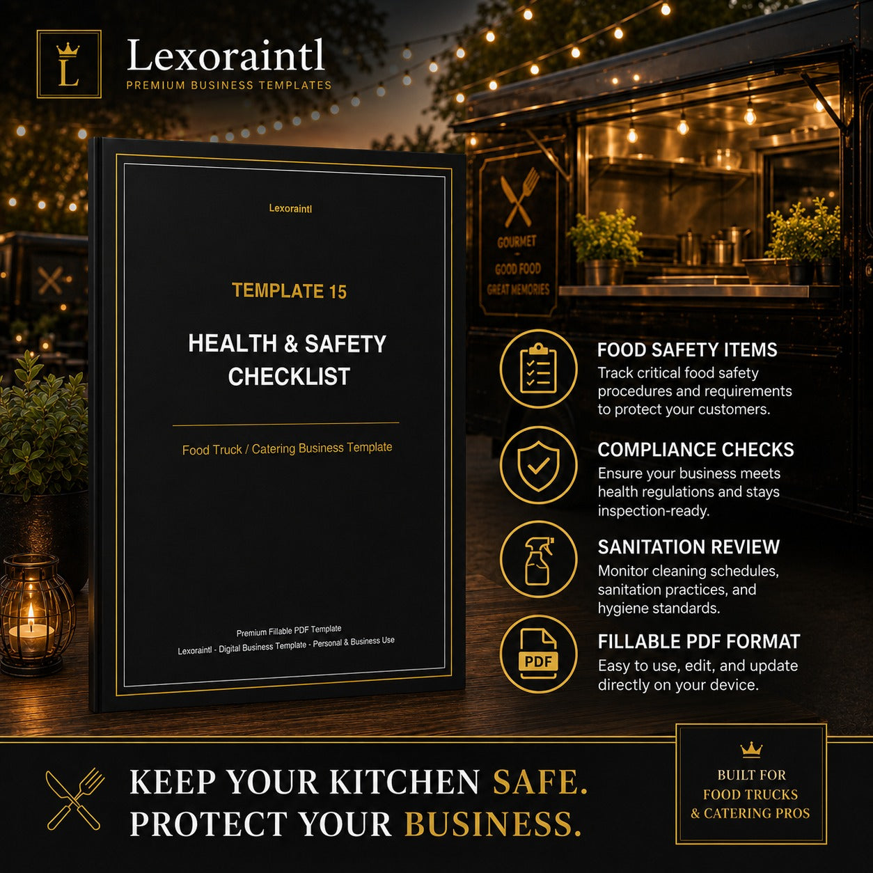 Health & Safety Checklist Template — Fillable PDF