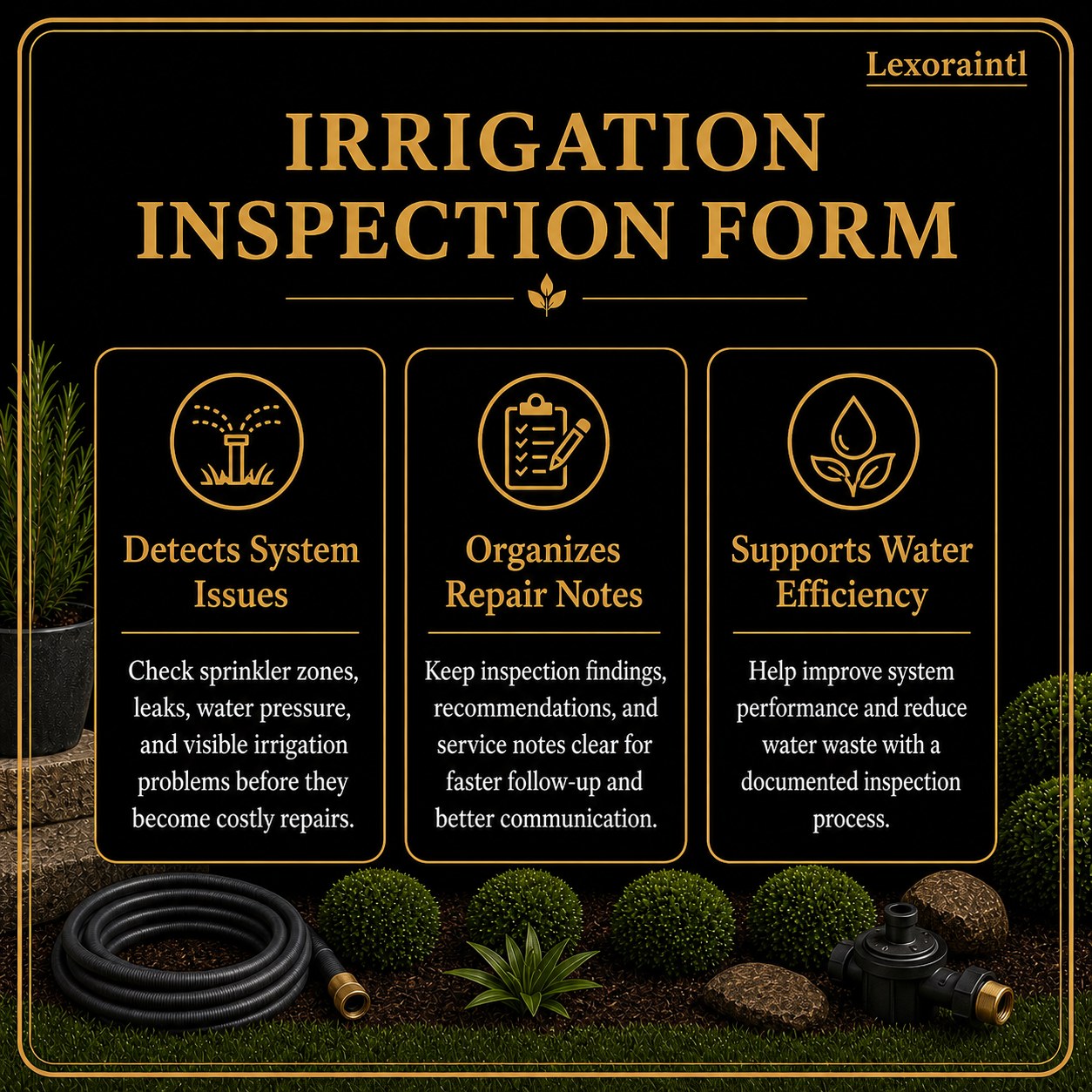 Irrigation Inspection Form Template – Fillable PDF