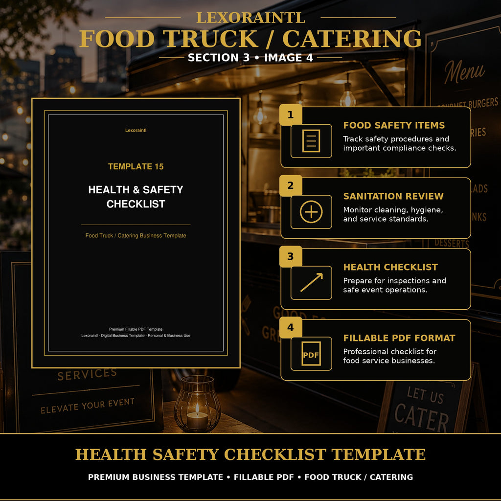 Health & Safety Checklist Template — Fillable PDF