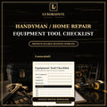 Handyman Equipment / Tool Checklist Template — Fillable PDF