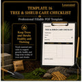 Tree / Shrub Care Checklist Template – Fillable PDF