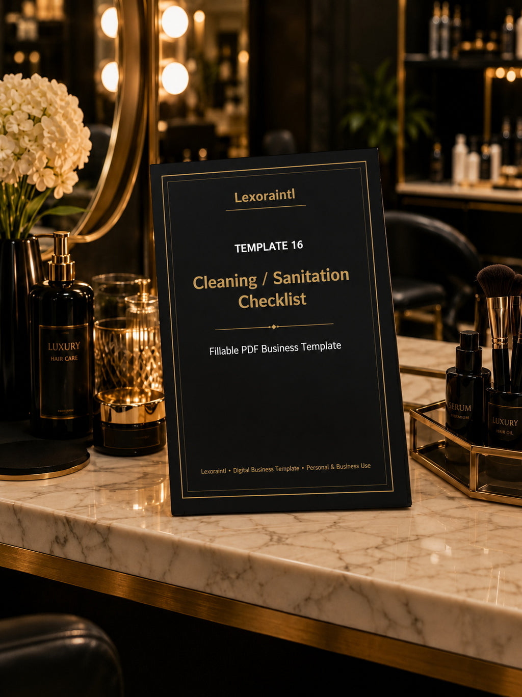 Cleaning / Sanitation Checklist – Fillable PDF | Lexoraintl Salon Business Template