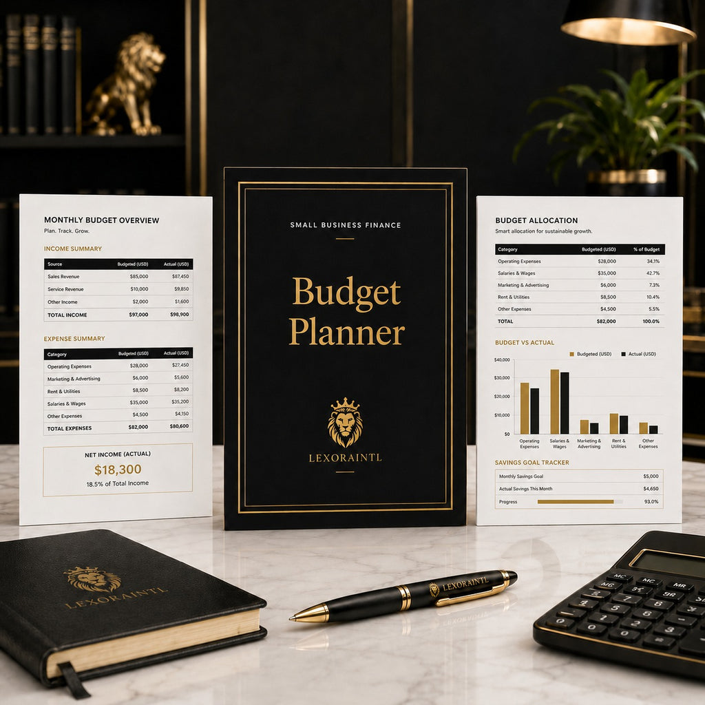 Budget Planner Template | Fillable Small Business Finance PDF