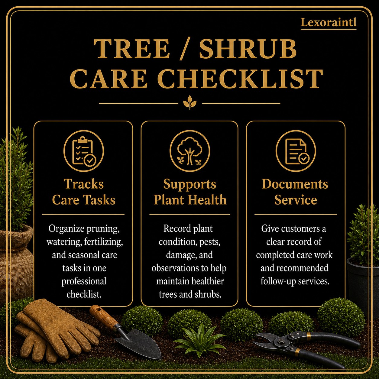 Tree / Shrub Care Checklist Template – Fillable PDF