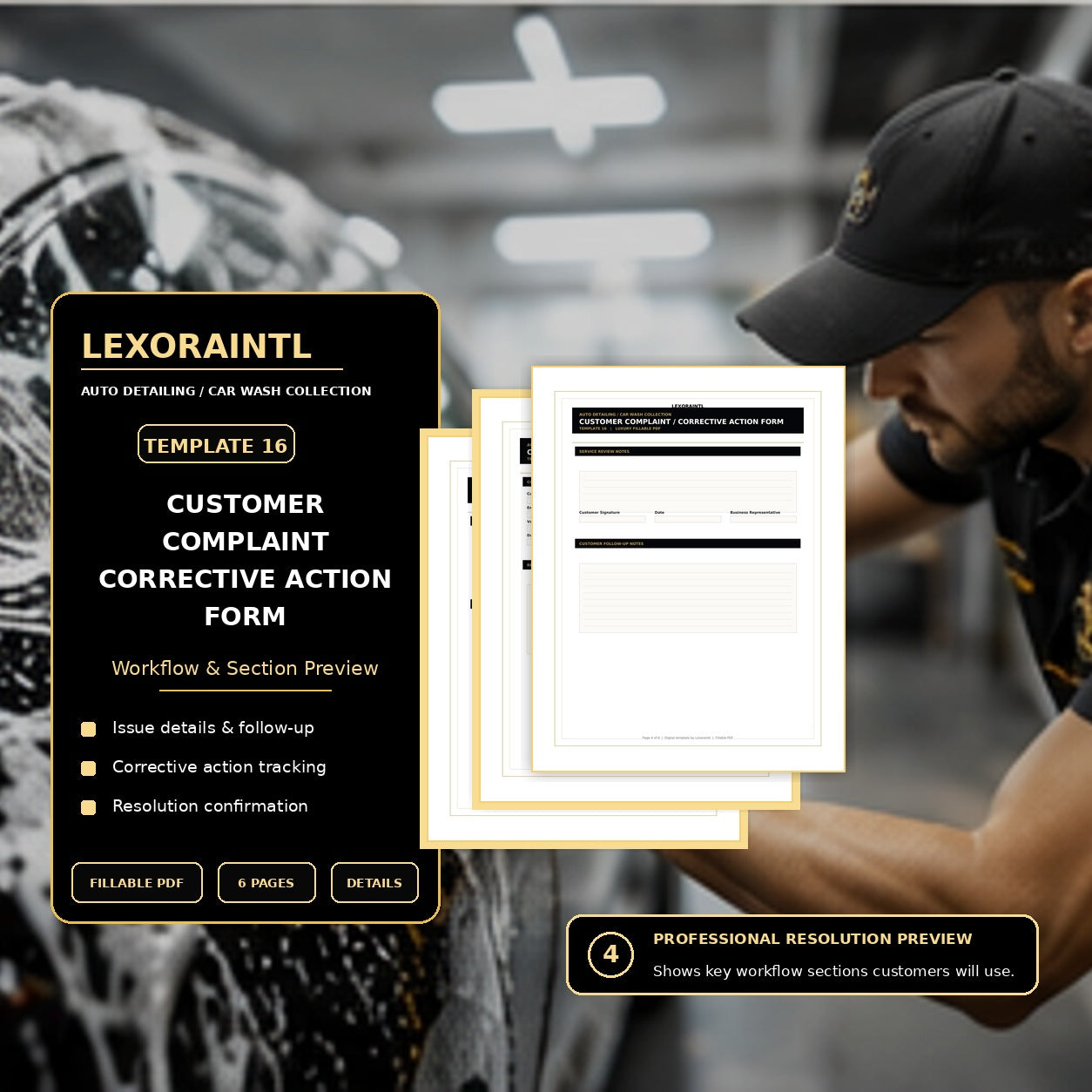 Customer Complaint / Corrective Action Form Template – Fillable PDF