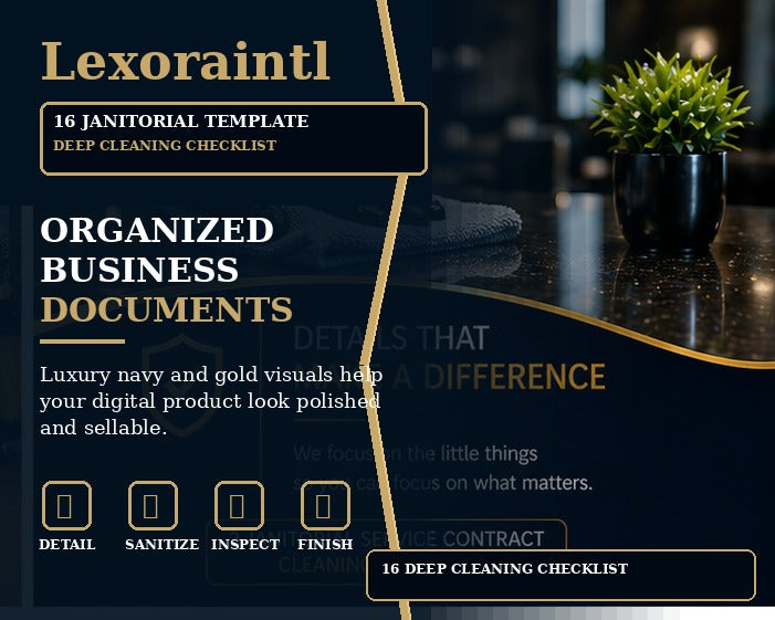 Deep Cleaning Checklist | Fillable PDF Cleaning Business Template