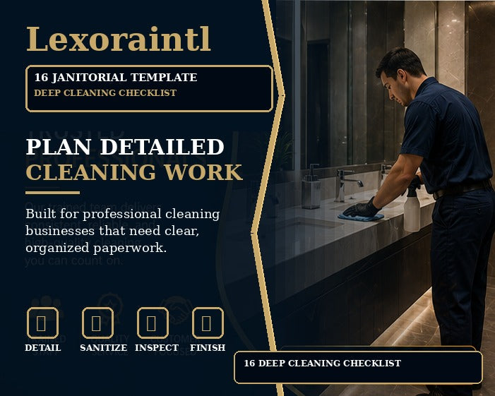 Deep Cleaning Checklist | Fillable PDF Cleaning Business Template
