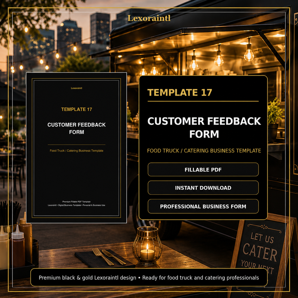Customer Feedback Form Template — Fillable PDF