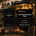 Customer Feedback Form Template — Fillable PDF