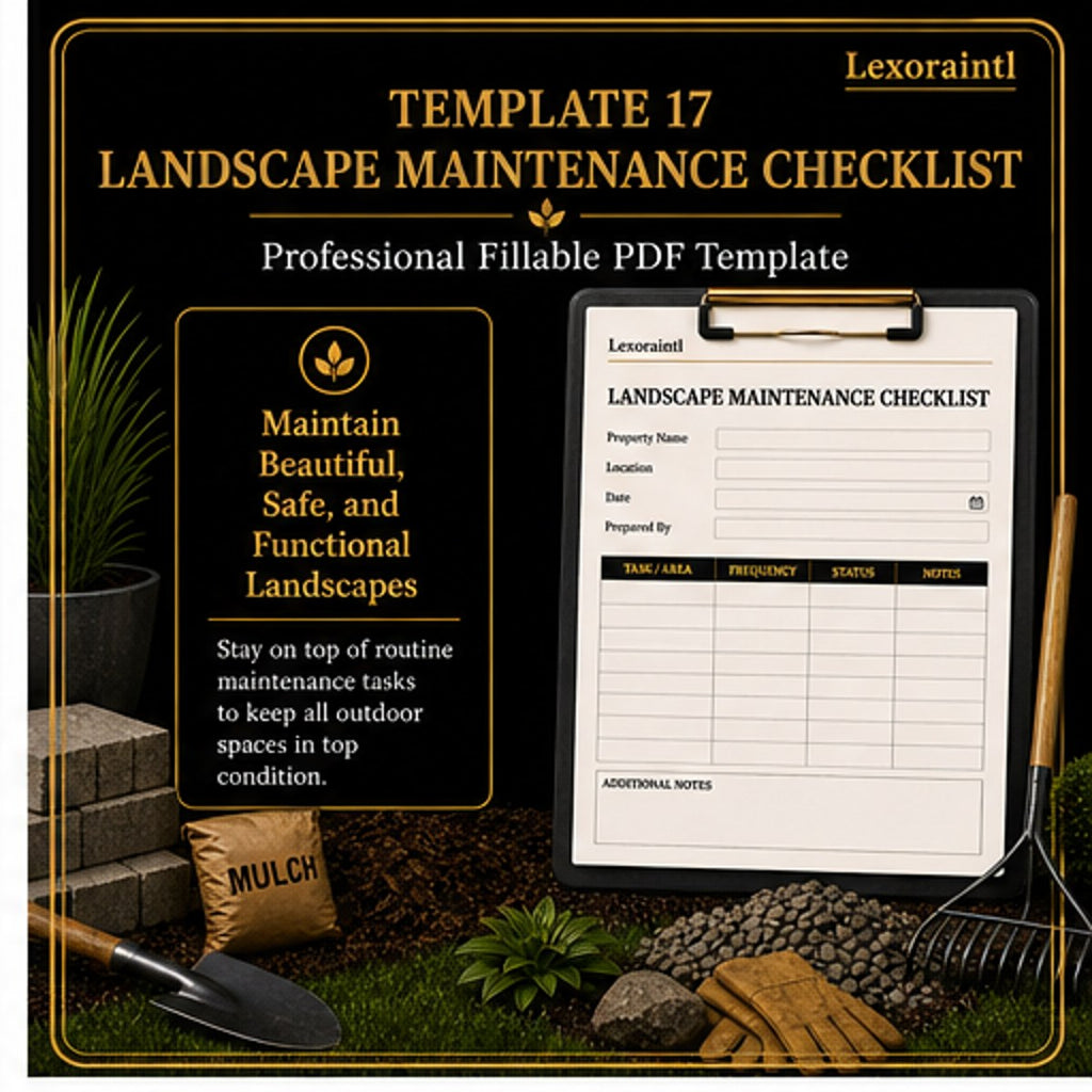 Hardscape Project Checklist Template – Fillable PDF