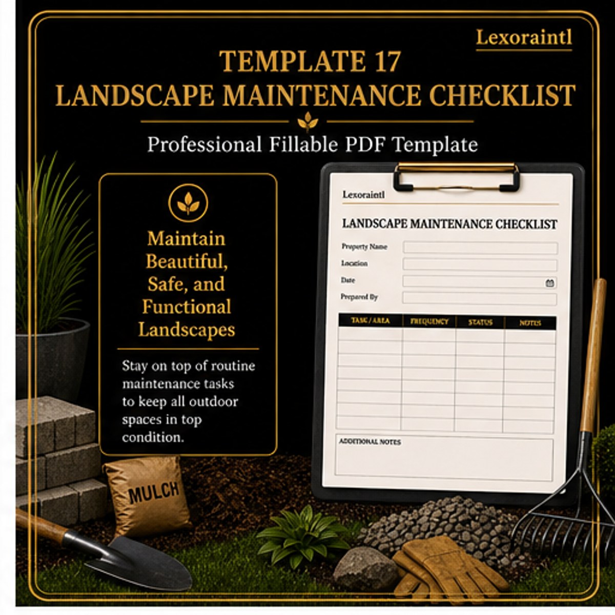 Hardscape Project Checklist Template – Fillable PDF