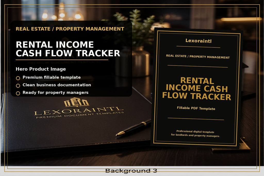 Rental Income & Cash Flow Tracker Template | Fillable PDF + Excel for Landlords, Airbnb & Property Managers