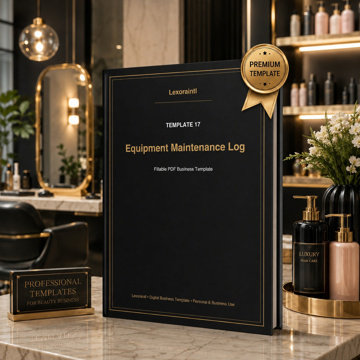 Equipment Maintenance Log – Fillable PDF + Excel | Lexoraintl Salon Business Template
