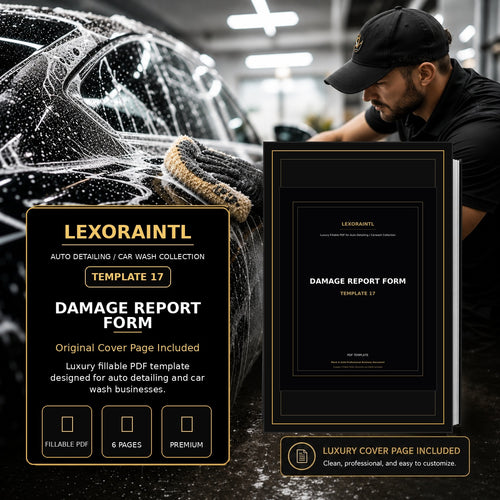 Auto Detailing Damage Report Form Template – Fillable PDF