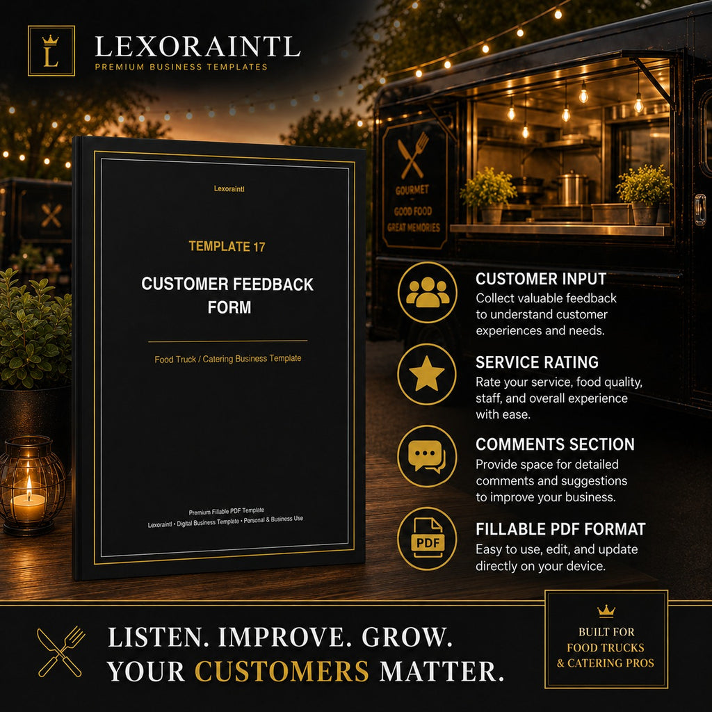 Customer Feedback Form Template — Fillable PDF