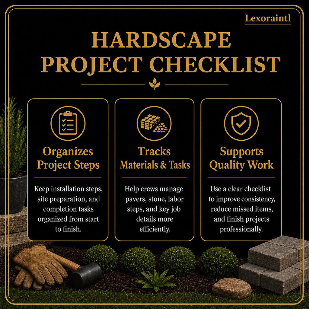 Hardscape Project Checklist Template – Fillable PDF