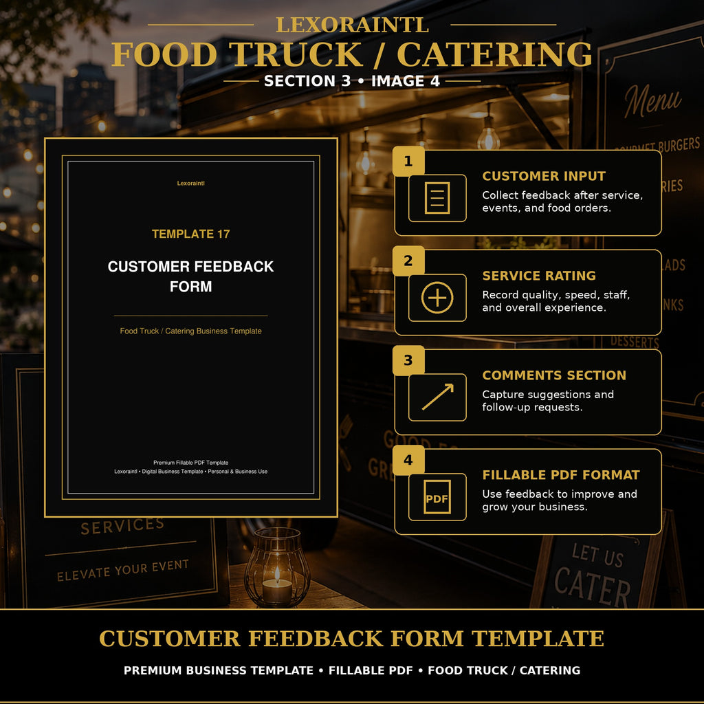 Customer Feedback Form Template — Fillable PDF