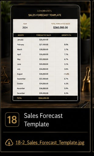 Sales Forecast Template | Fillable Small Business Finance PDF