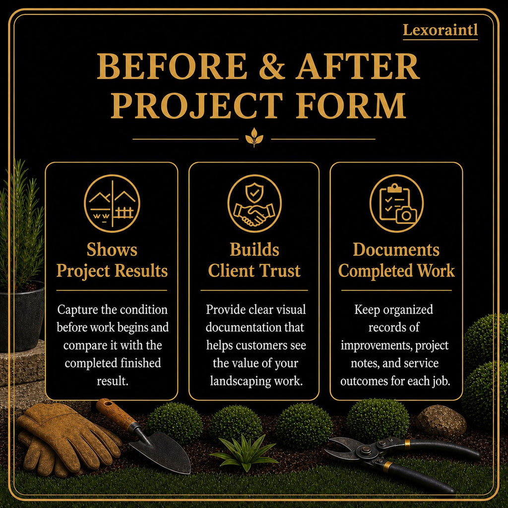 Before & After Project Form Template – Fillable PDF