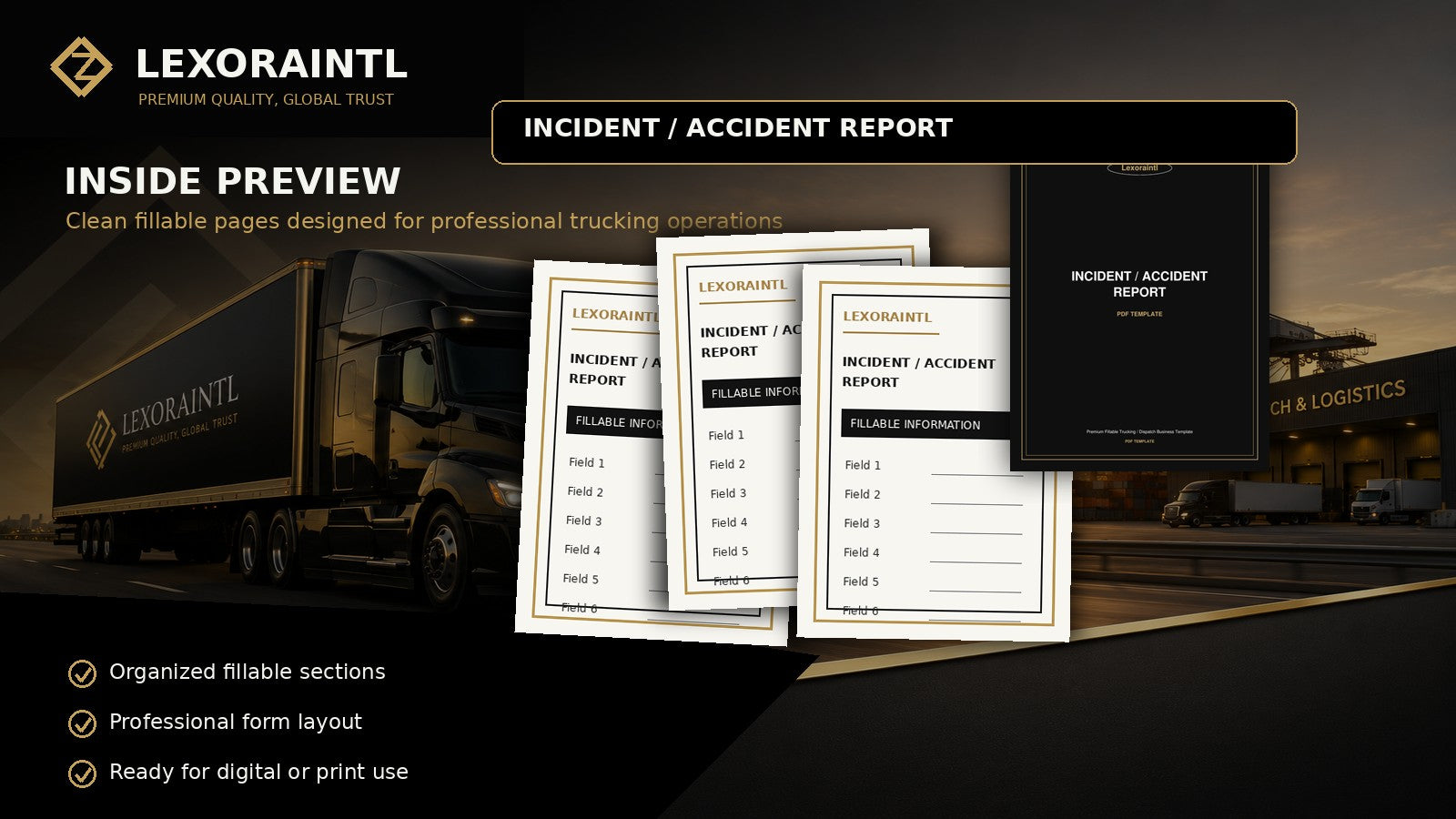 Incident / Accident Report Template | Fillable PDF | Lexoraintl