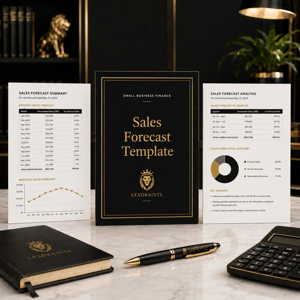 Sales Forecast Template | Fillable Small Business Finance PDF