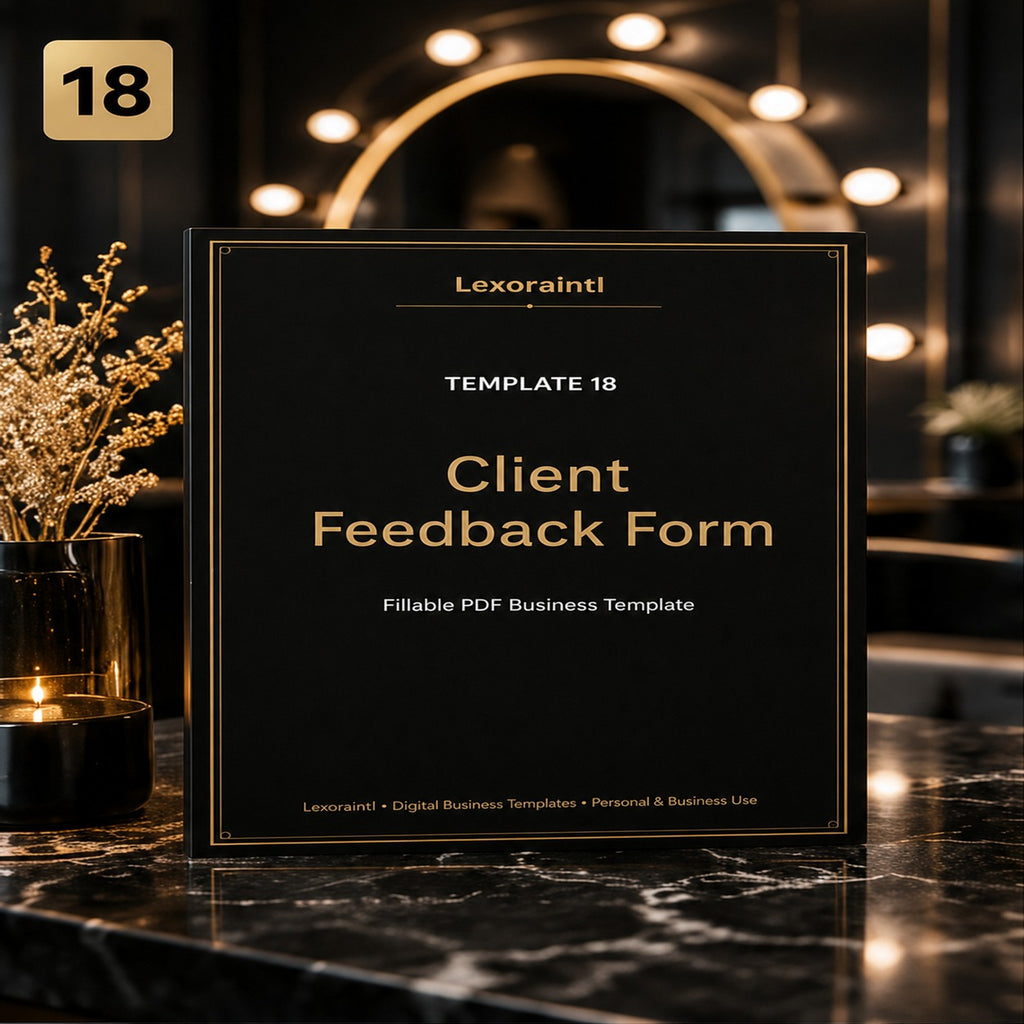 Client Feedback Form – Fillable PDF | Lexoraintl Salon Business Template