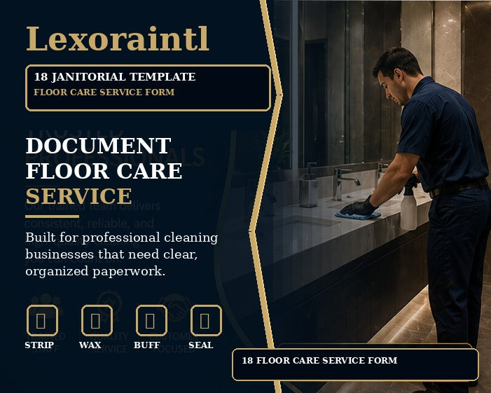 Floor Care Service Form | Fillable PDF Cleaning Business Template