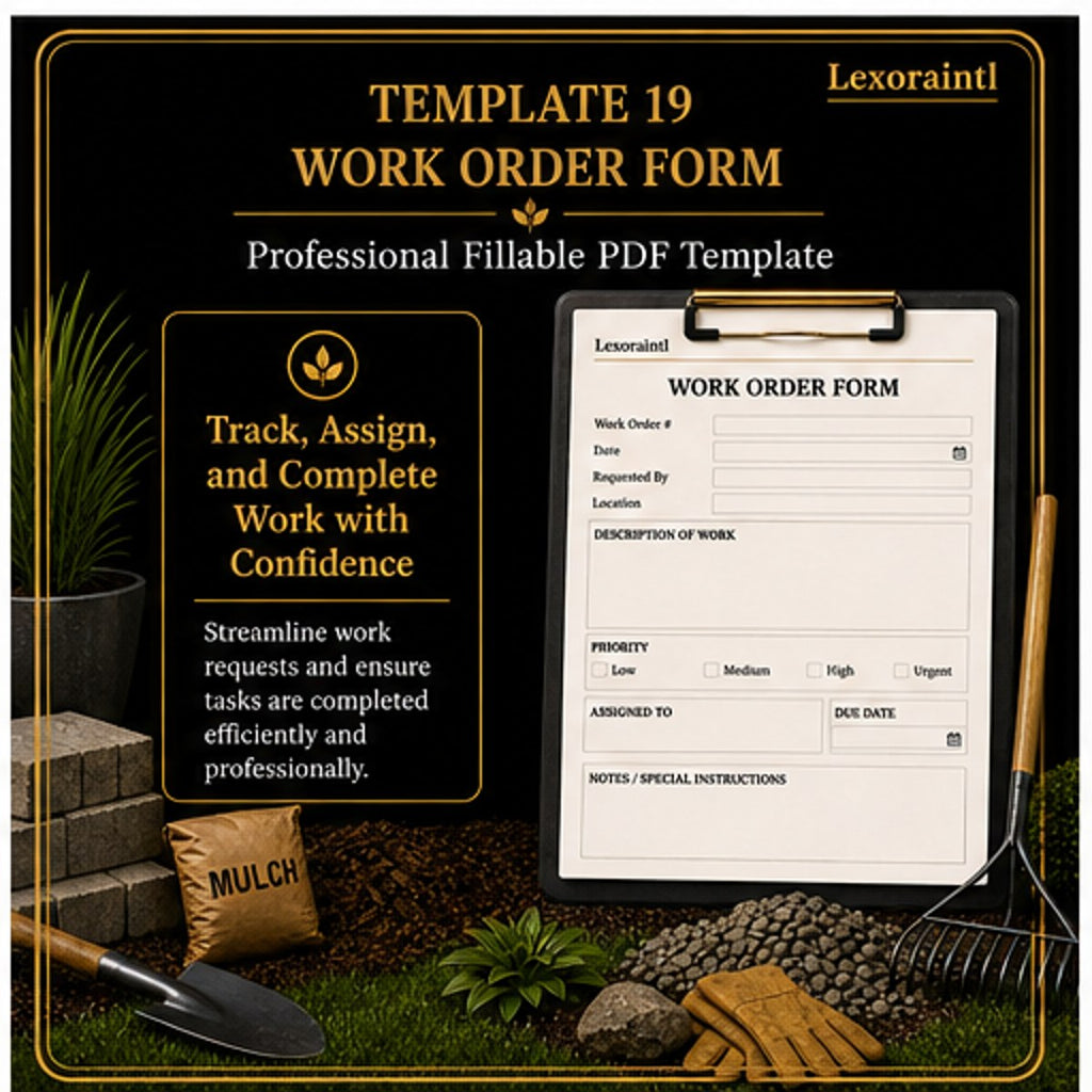 Landscaping Incident / Damage Report Template – Fillable PDF