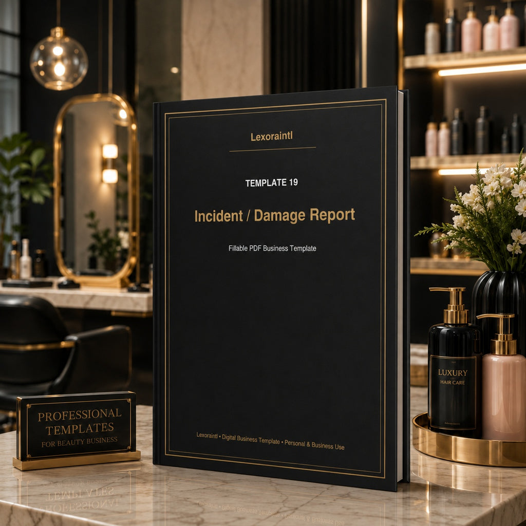 Incident / Damage Report – Fillable PDF | Lexoraintl Salon Business Template