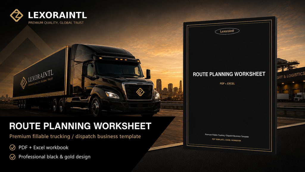 Route Planning Worksheet Template | Fillable PDF | Lexoraintl