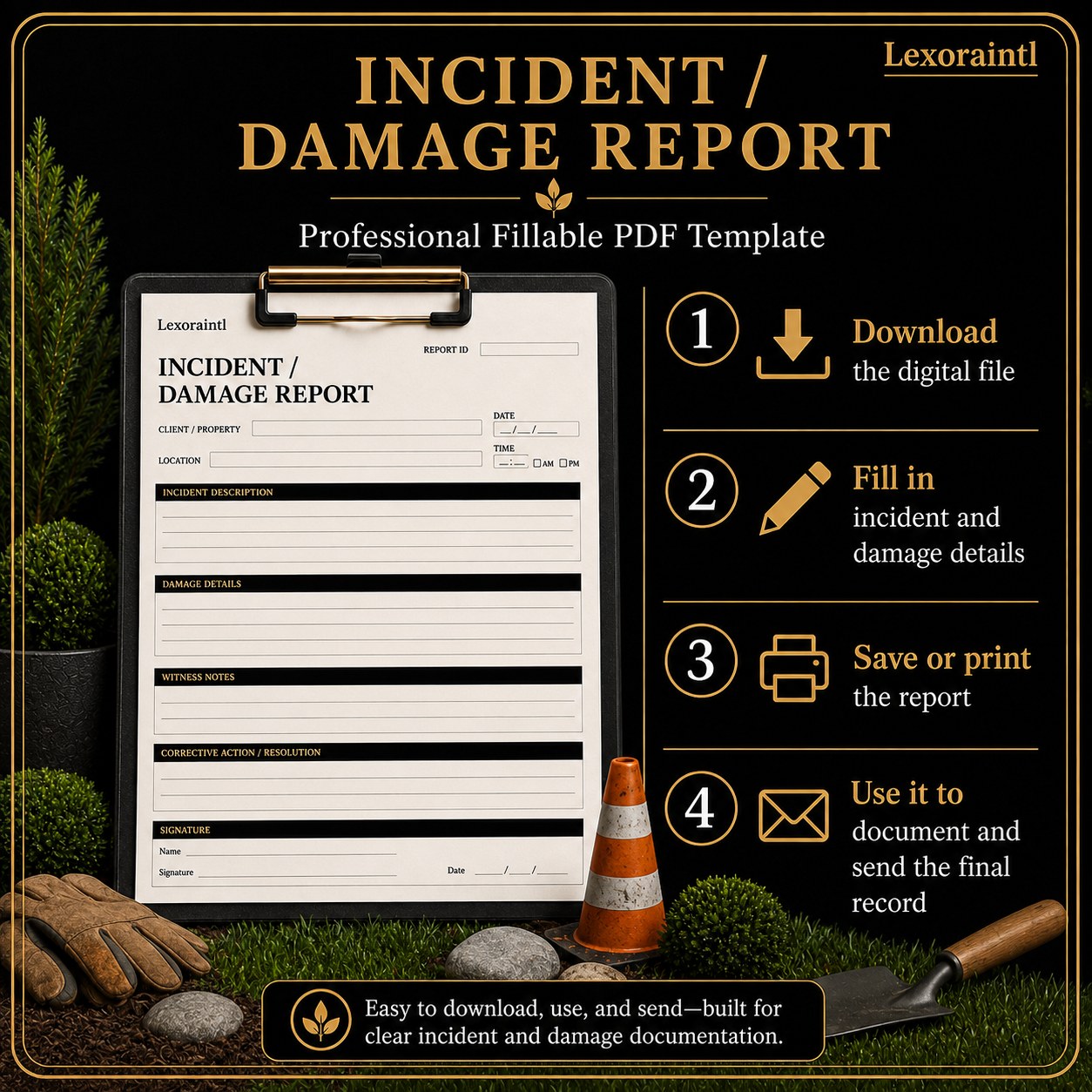 Tree / Shrub Care Checklist Template – Fillable PDF