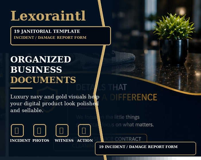 Incident / Damage Report Form | Fillable PDF Cleaning Business Template