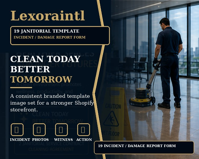 Incident / Damage Report Form | Fillable PDF Cleaning Business Template