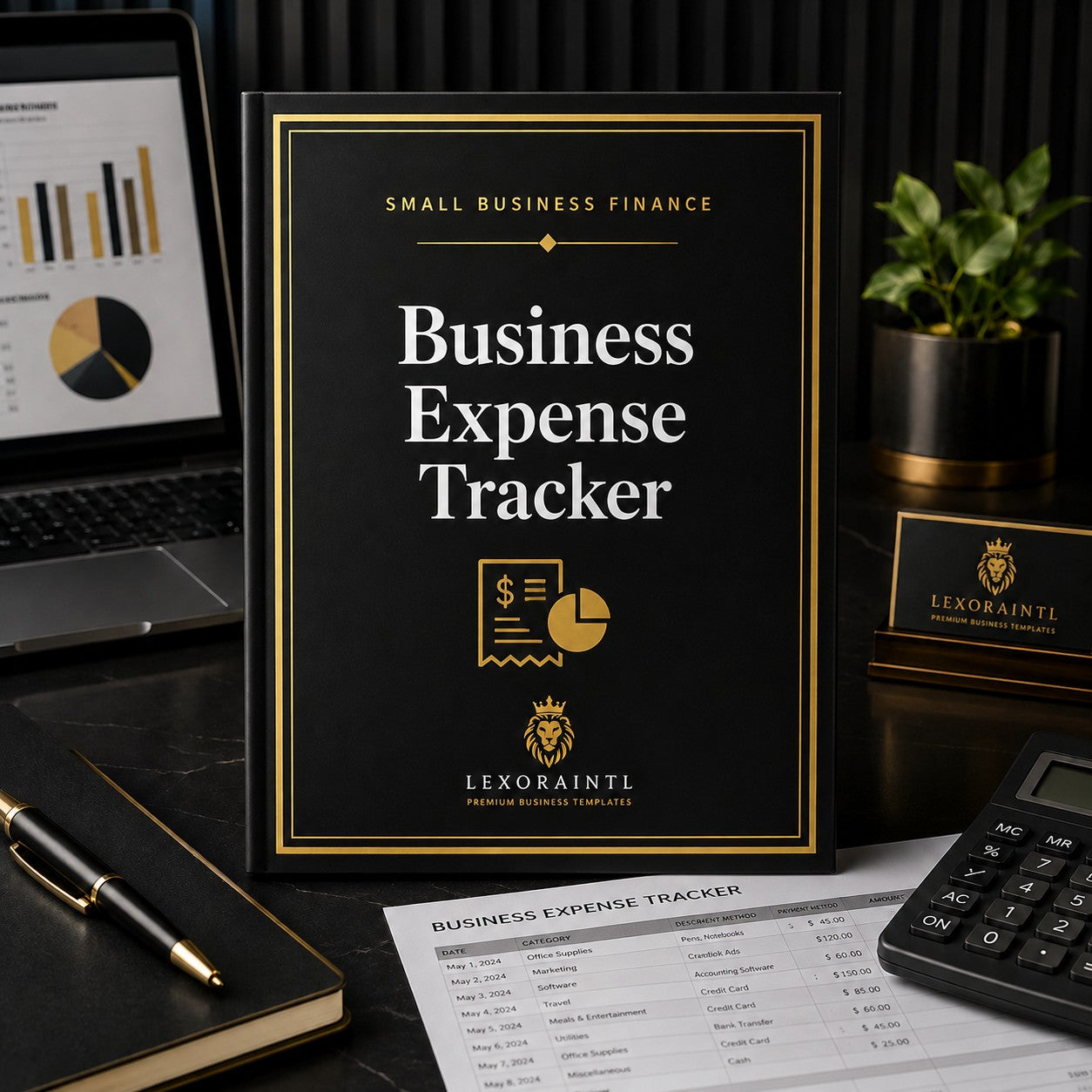 Business Expense Tracker | Fillable Small Business Finance PDF