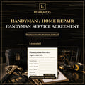 Handyman, Home Repair, Agreement, Contract, Fillable PDF, Digital Template