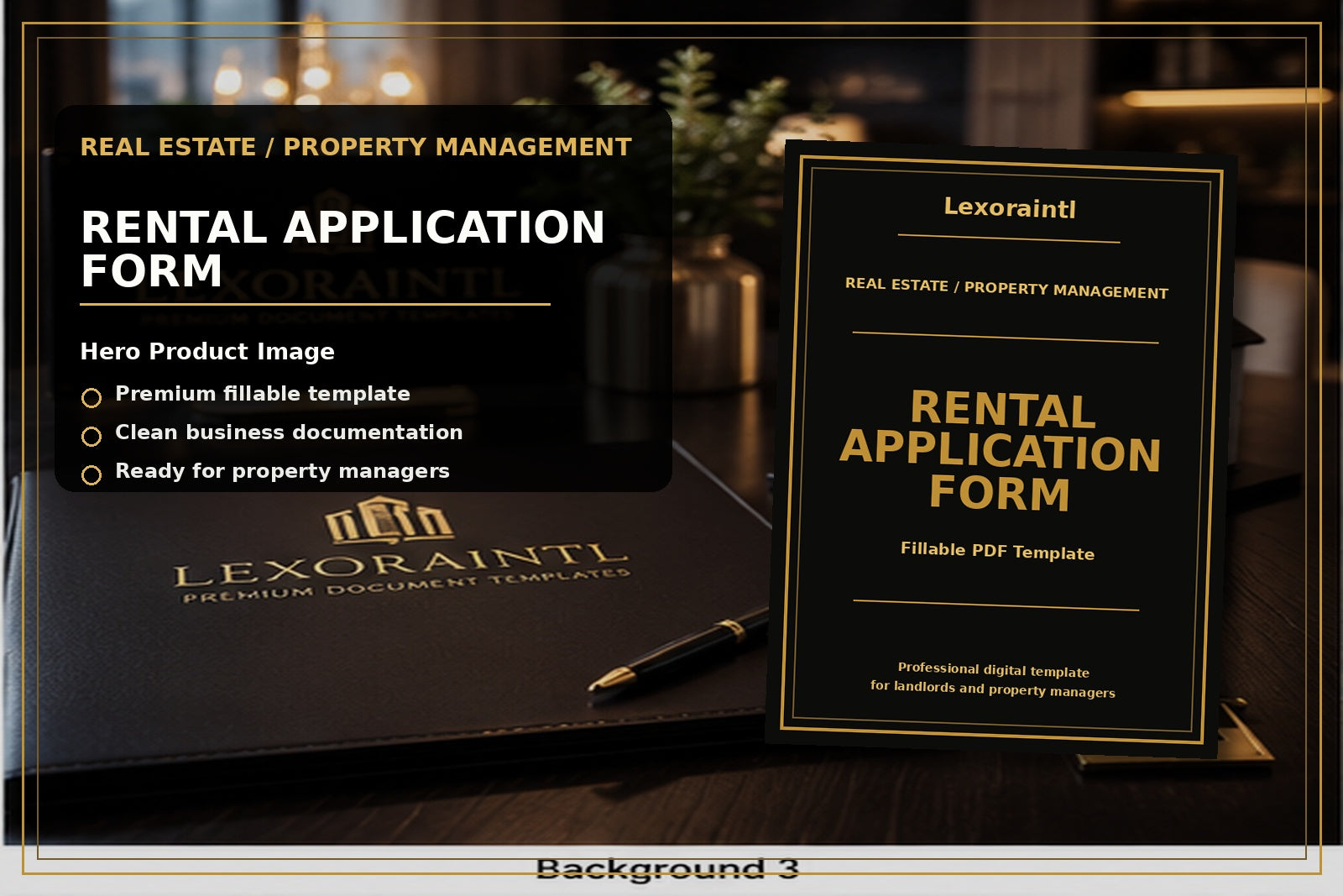 Rental Application Form Template | Fillable PDF for Landlords & Property Managers