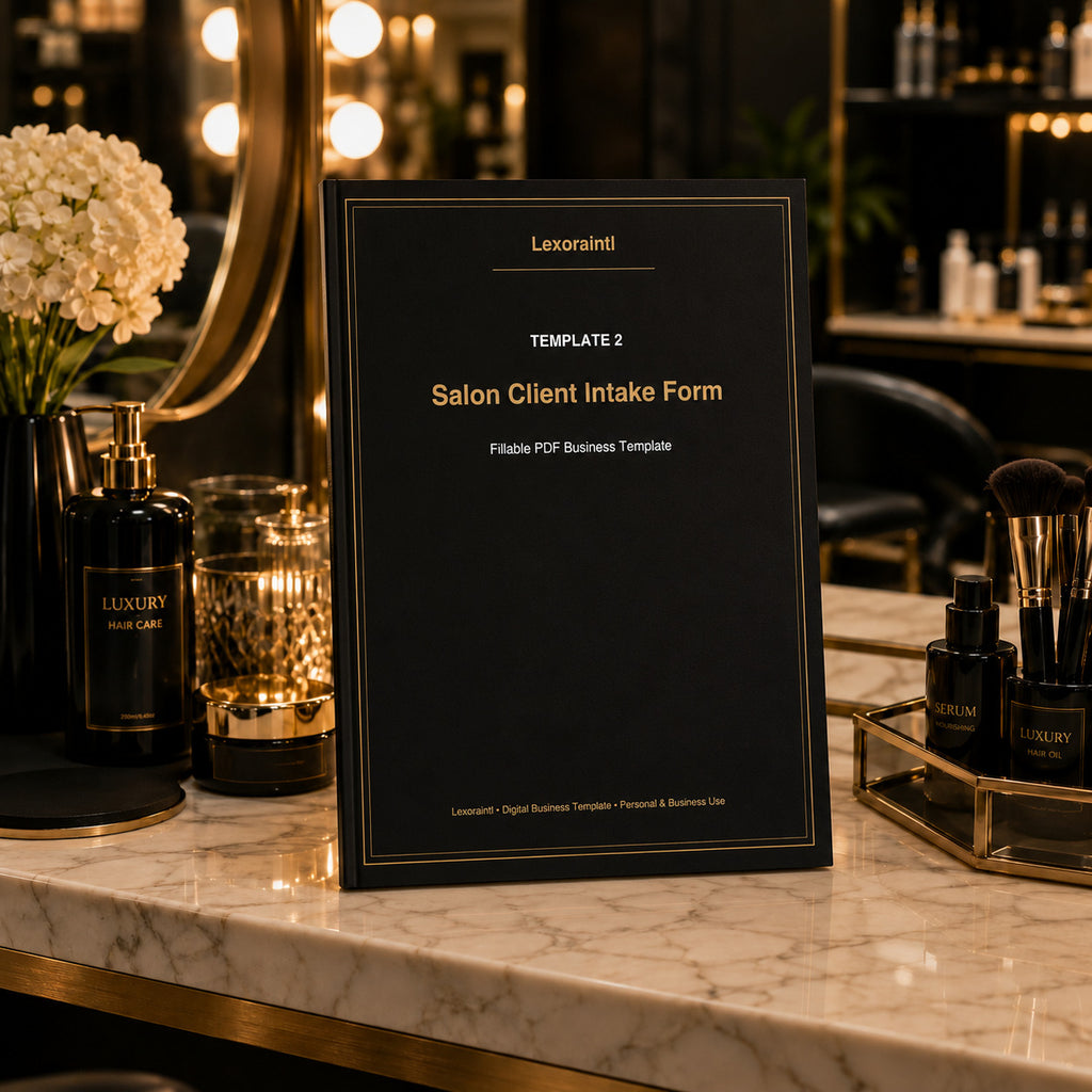 Salon Client Intake Form – Fillable PDF | Lexoraintl Salon Business Template