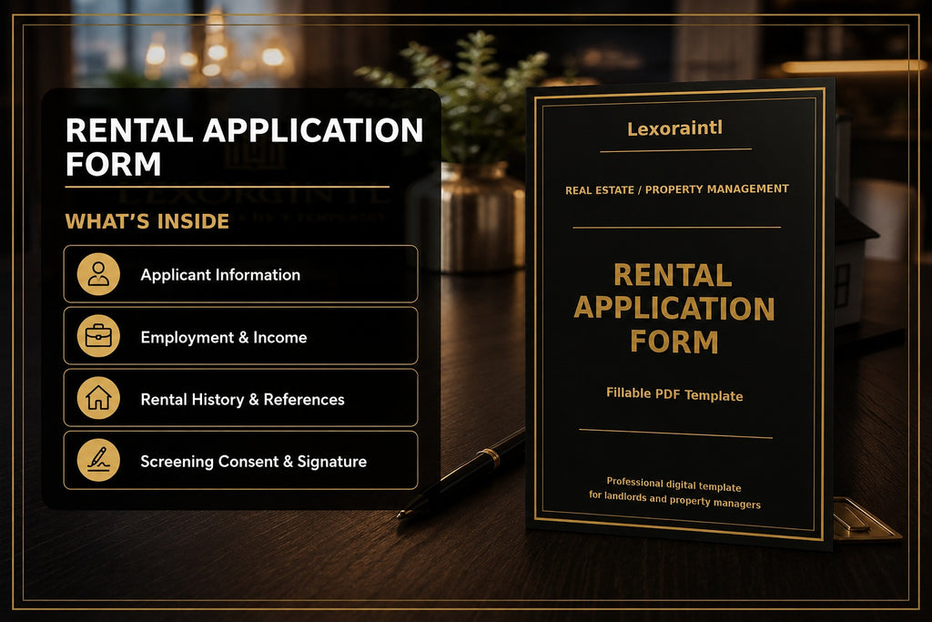 Rental Application Form Template | Fillable PDF for Landlords & Property Managers