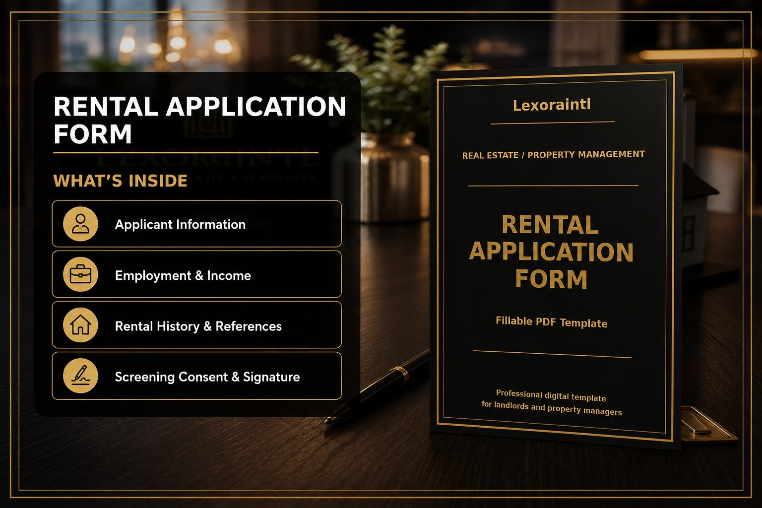 Rental Application Form Template | Fillable PDF for Landlords & Property Managers