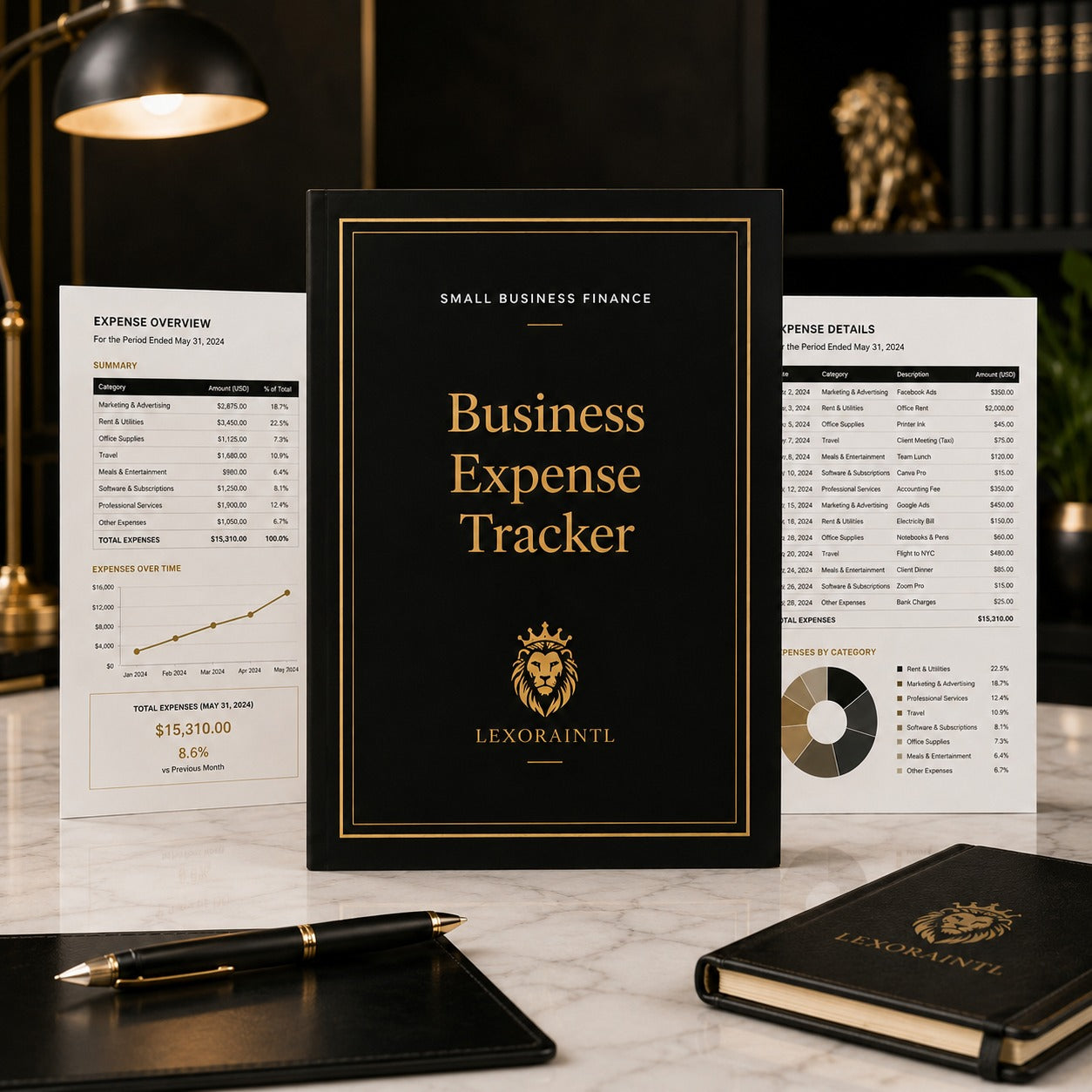 Business Expense Tracker | Fillable Small Business Finance PDF