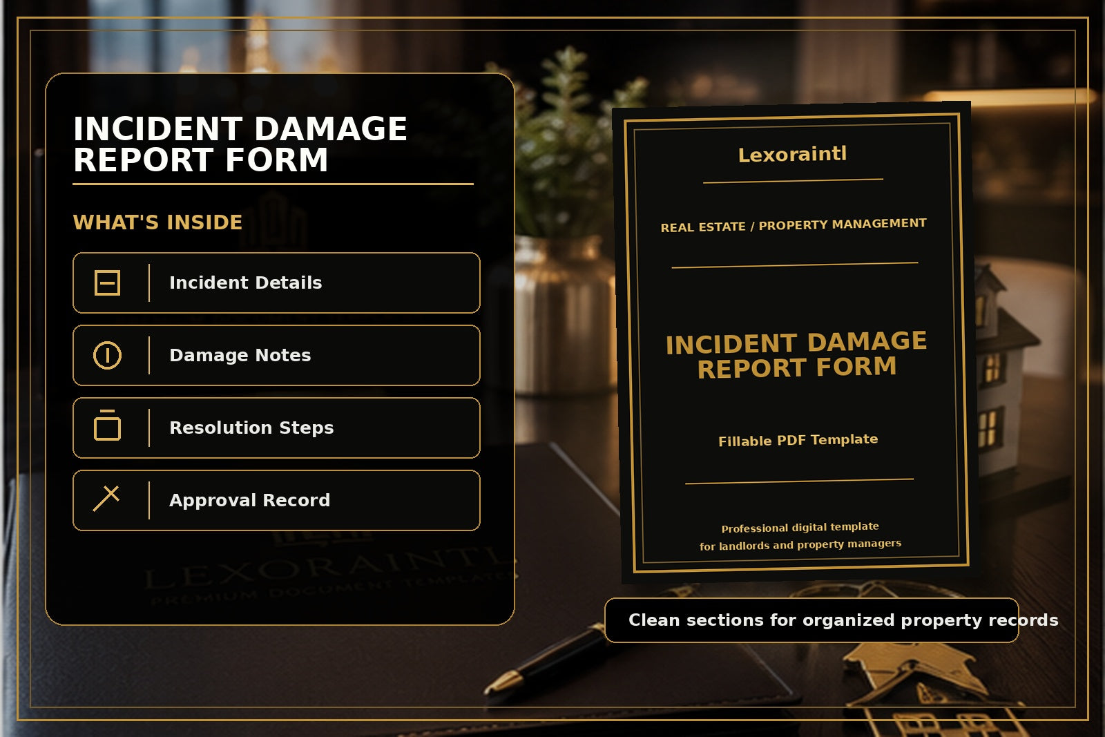 Incident / Damage Report Form Template | Fillable PDF for Landlords, Airbnb Hosts & Property Managers
