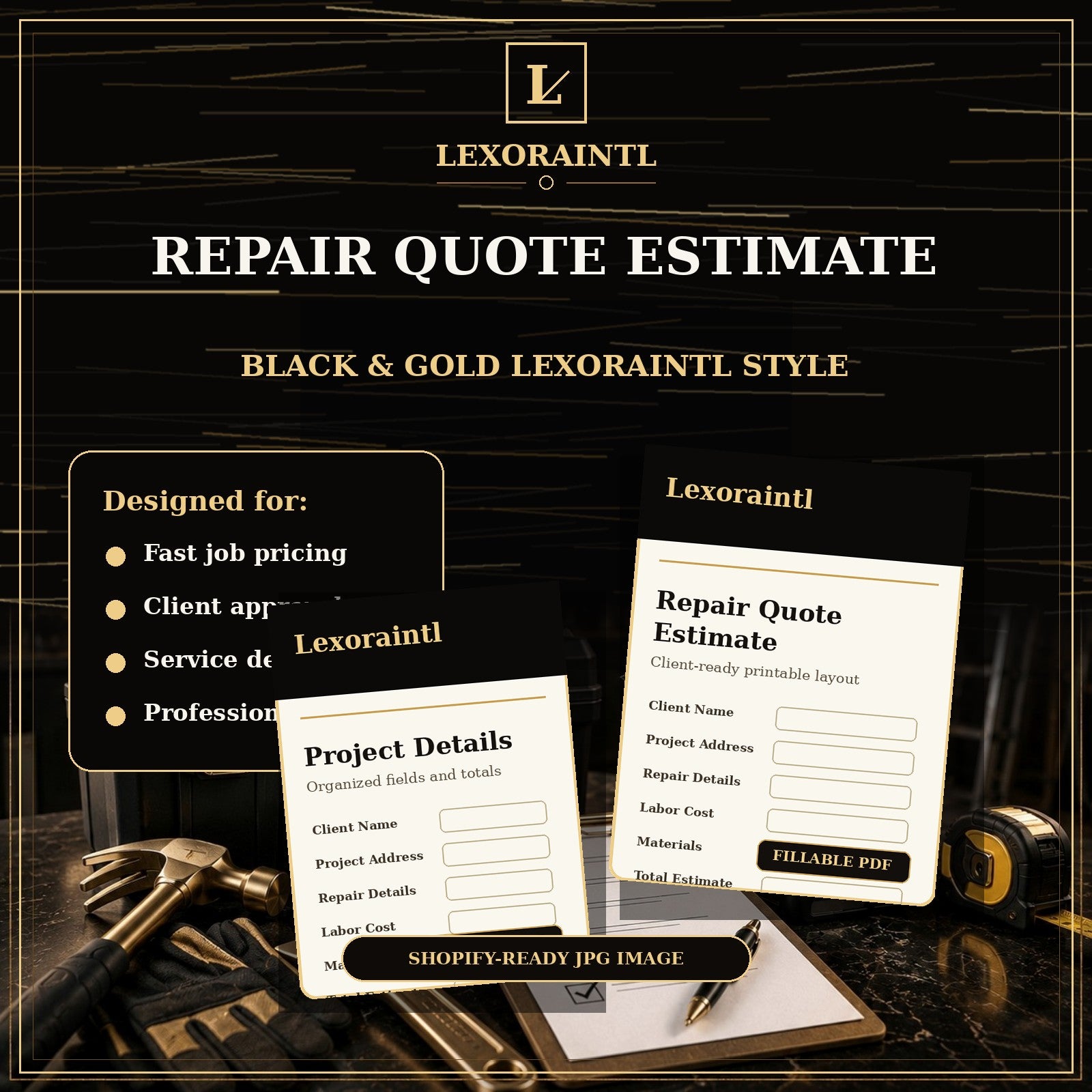 Repair Quote / Estimate Template — Fillable PDF